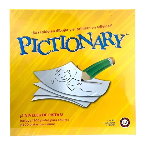 Ruibal Mattel Pictionary Familiar Drawing Game Juego de Mesa Familiar