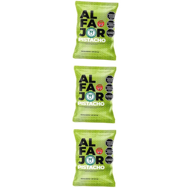 Felices las Vacas Alfajor with Pistachio Filling -  Plant-Based Alfajor, 60 g / 2.11 oz (pack of 3)