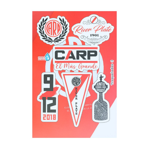 River Plate Waterproof Vinyl Sticker Sheet – CARP Fan Design