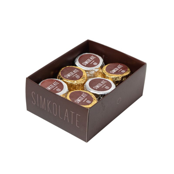 Simkolate Alfajores Mixtos with Dark & White Belgian Chocolate and Dulce de Leche, 60 g / 2.11 oz (box of 12)