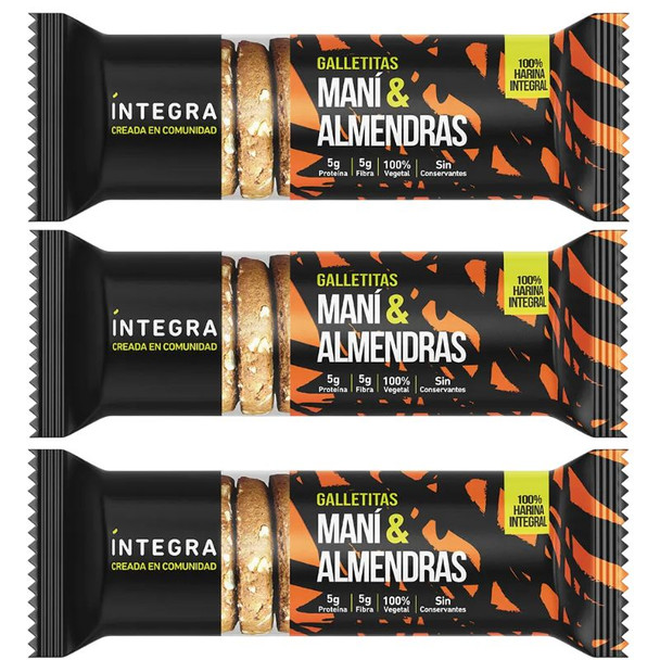 Integra Cookies with Peanuts & Almonds Galletas con Maní y Almendras, 200 g / 7.05 oz (pack of 3) Integra Cookies with Peanuts & Almonds Galletas con Maní y Almendras, 200 g / 7.05 oz (pack of 3)