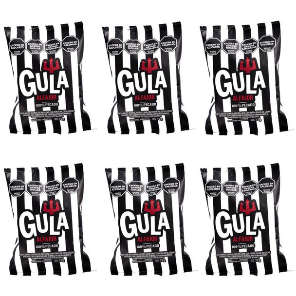 Gula King Alfajor 100% Pecado with Dulce de Leche & Chocolate, 72 g / 2.54 oz (pack of 6)