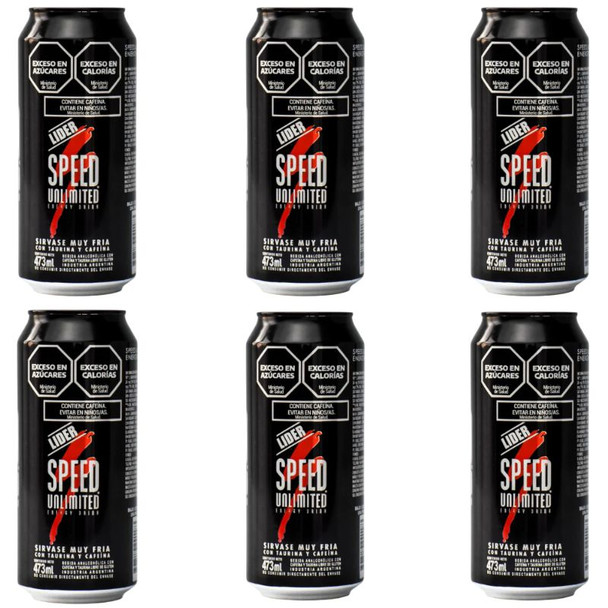 Speed Energy Drink, 473 ml / 15.99 fl oz (pack of 6)