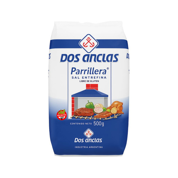 Dos Anclas Parrillera Coarse Salt, 500 g / 1.1 lb bag