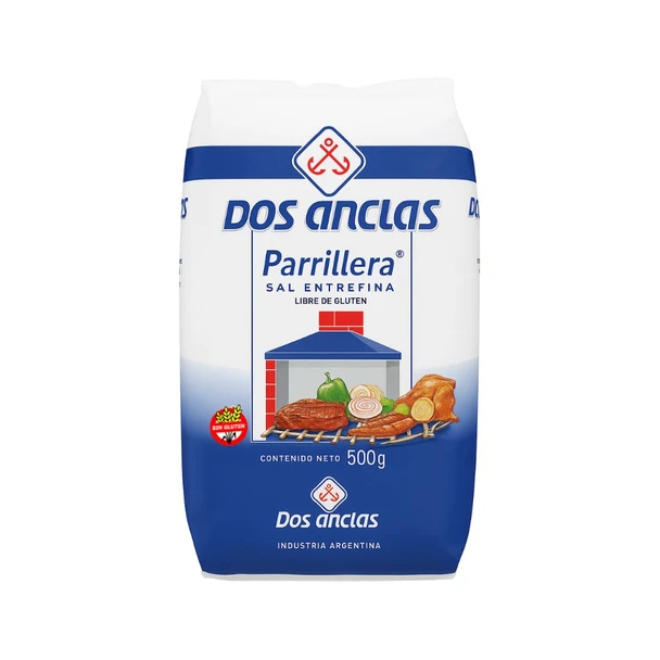 Dos Anclas Parrillera Coarse Salt, 500 g / 1.1 lb bag