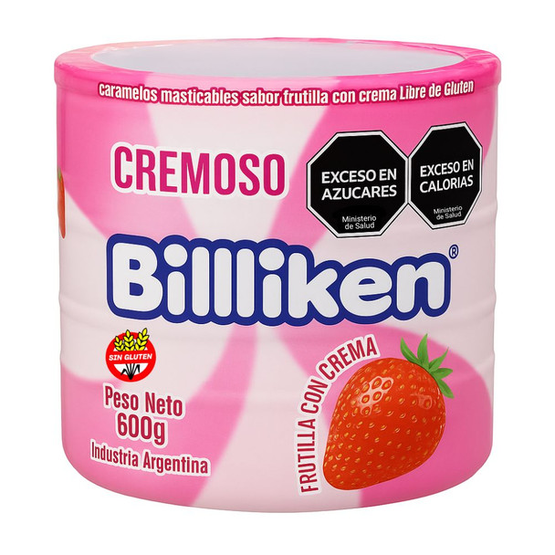 Billiken Cream Strawberry Chewy Candies, 600 g / 21.1 oz