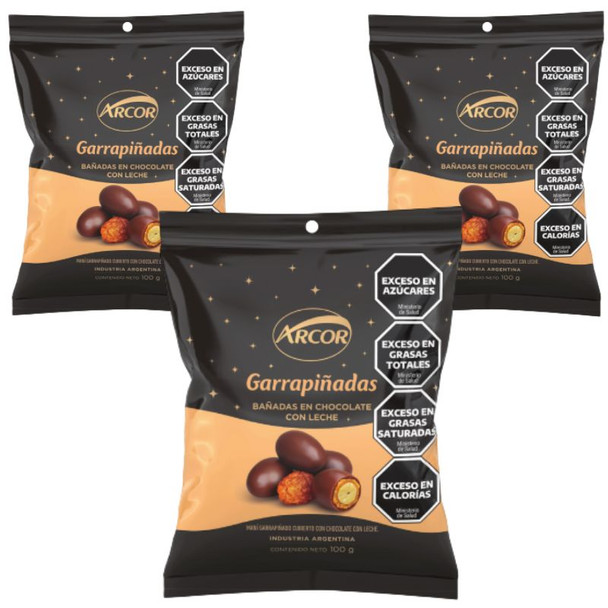 Arcor Chocolate-Coated Peanut Clusters, 100 g / 3.53 oz (pack of 3)