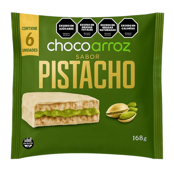 Chocoarroz Alfajor Pistachio with Rice Crackers Coating, 168 g / 5.93 oz (pack of 6)