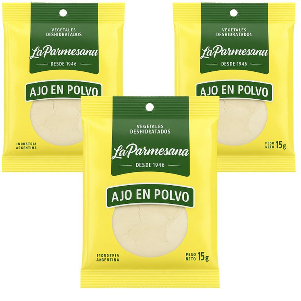 La Parmesana Garlic Powder Seasoning, 15 g / 0.53 oz (pack of 3)