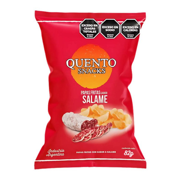 Quento Salami Flavored Potato Chips, 82 g / 2.89 oz