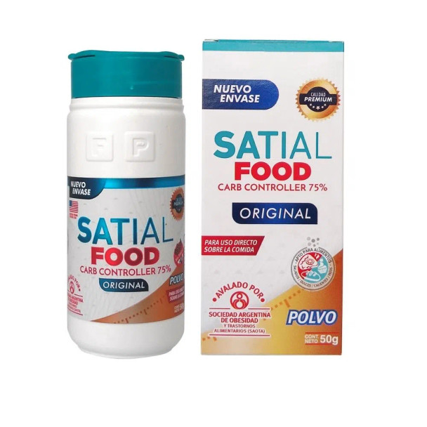 Satial Original Food Carb Controller Powder Dietary Supplement With Soy Protein & White Bean Extract Carb Blocker, 50 g / 1.76 oz