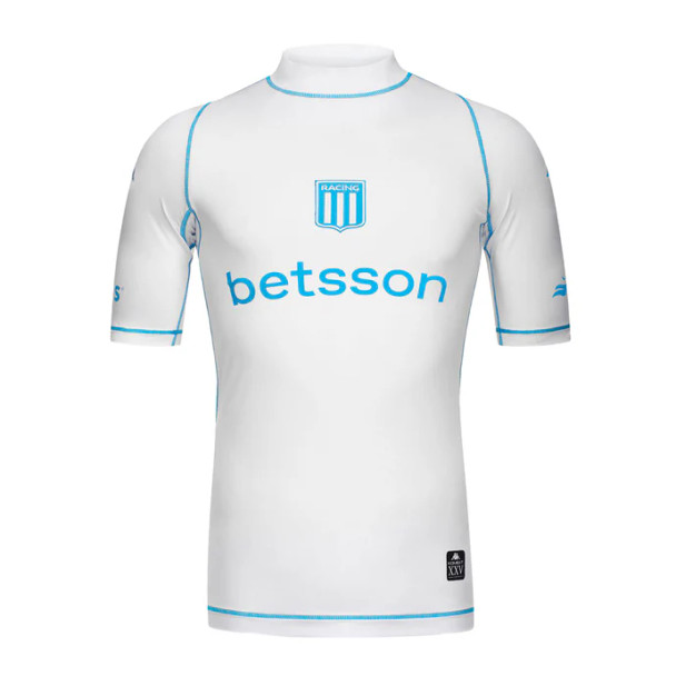 Kappa Racing Club Kombat XXV Soccer Jersey – Slim Fit – White/Sky Blue