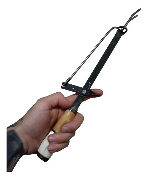 Kante Parrillero Grill Fork for Artisanal Knife, Wood & Bone Handle, 36 cm / 14.2 in