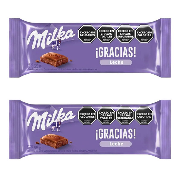 Milka Milk Chocolate Bar, 55 g / 1.94 oz (pack of 2)