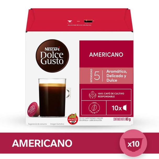 Nescafé Dolce Gusto Coffee Capsules Americano Flavor, 80 g / 2.82 oz