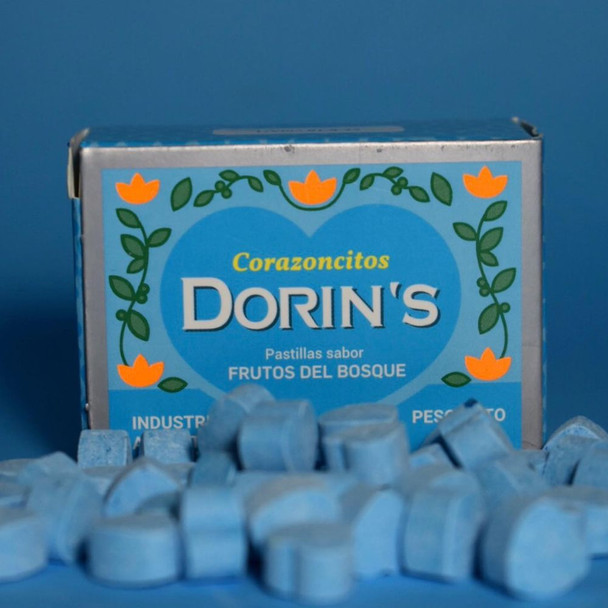 Pastillas Dorin's Berries Frutos Del Bosque Hard Candy Heart Shaped, 25 g / 0.9 oz (pack of 3)