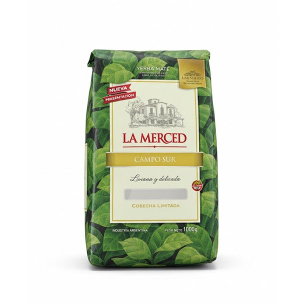 La Merced Yerba Mate Campo Sur with Stems, Limited Harvest, 1 kg / 2.2 lb