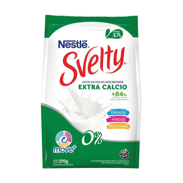 Nestlé SVELTY Move+ Extra Calcium Powdered Milk, 370 g / 13.05 oz
