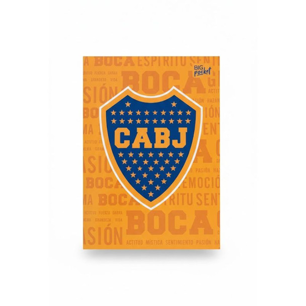 Big Life Official Hardcover Ruled Notebook Boca Juniors Crest, 16 cm x 21 cm / 6.3 in x 8.3 in