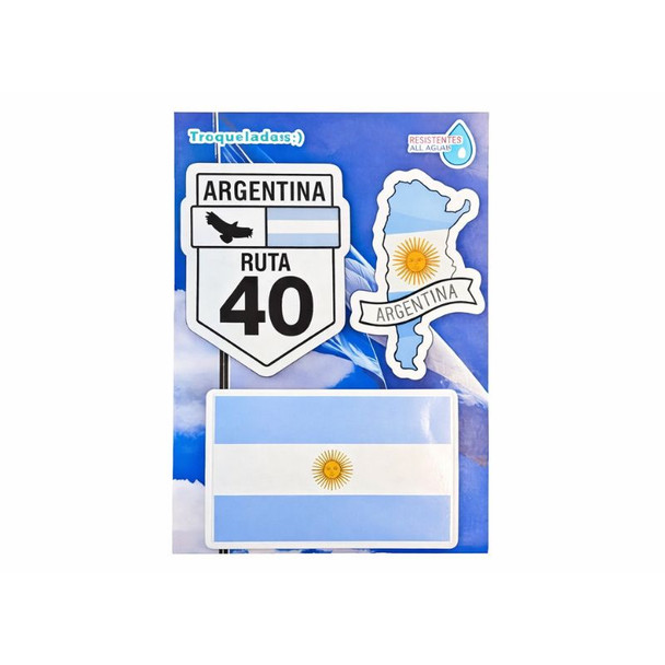 Argentina Waterproof Stickers Pack – Ruta 40, Map & Flag Die-Cuts