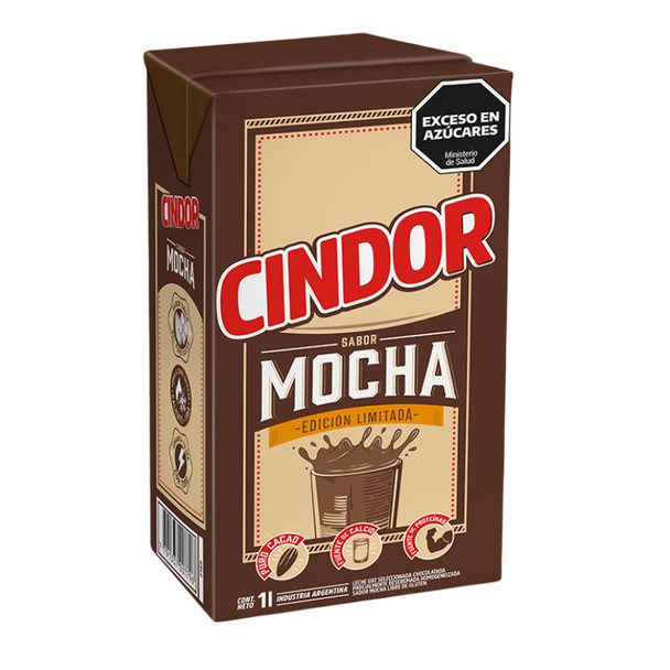 Cindor Mocha Flavored Chocolate Milk Limited Edition Tetra Brik, 1 L / 33.8 fl oz
