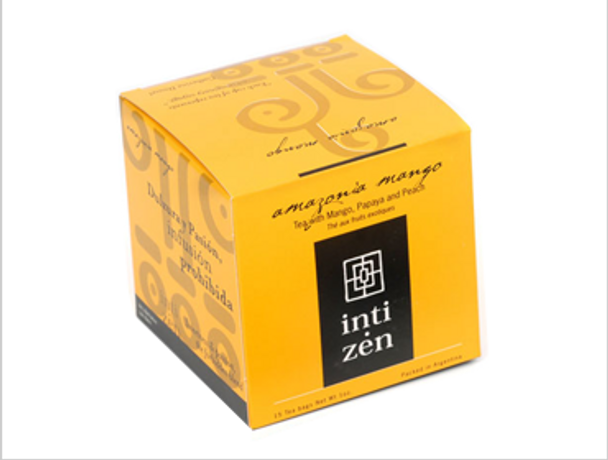 Inti Zen Amazonia Mango - Black Tea, Mango, Papaya & Peach (box of 15 tea bags)