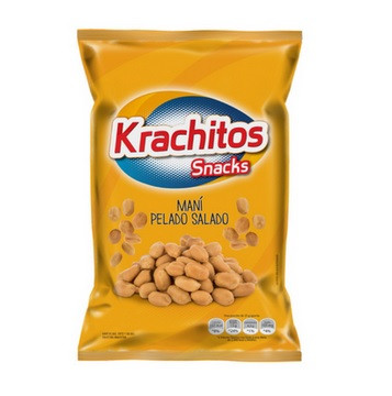 Krachitos Maní Pelado Salado Salty Peeled Peanuts Snack, 500 g / 1.1 lb bag