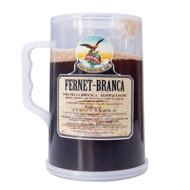 Branca Beer Mug with Freezable Gel Interior, 1 l / 33.8 oz