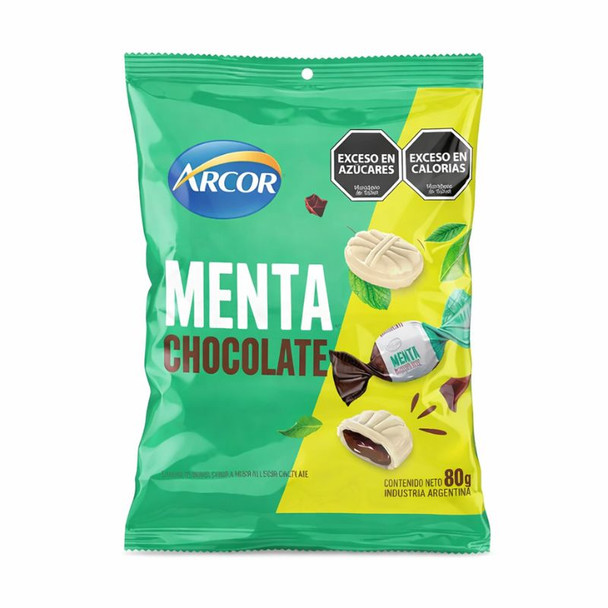 Arcor Mint and Chocolate Filled Hard Candies, 80 g / 2.82 oz