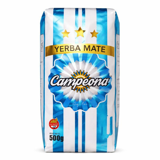 Campeona Yerba Mate Made with Stems Gluten Free, 500 g / 1.1 lb