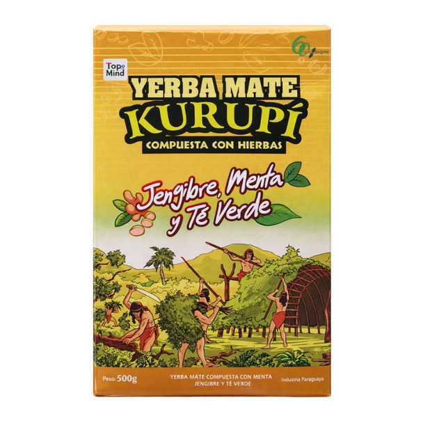 Kurupí Yerba Mate with Ginger, Mint and Green Tea, 500 g / 17.6 oz