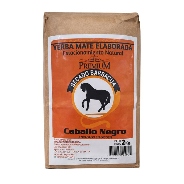Caballo Negro Premium Barbacuá Yerba Mate, 2 kg / 4.4 lb