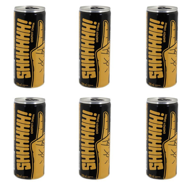 Shhhhhh Energy Drink by Rodrigo De Paul, 250 ml / 8.45 fl oz (Pack of 6)