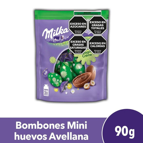 Milka Mini Easter Eggs Milk Chocolate with Hazelnut Nougat Filling, 90 g / 3.17 oz