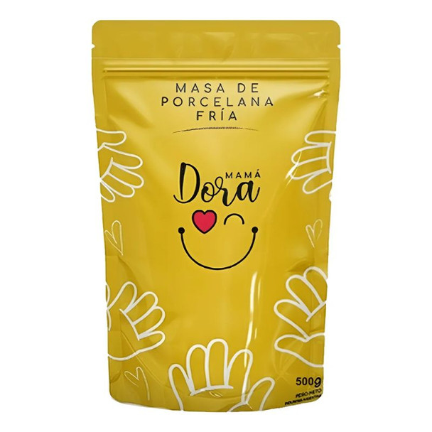 Mama Dora Cold Porcelain Modeling Clay Traditional White Craft Paste, 500 g / 17.64 oz