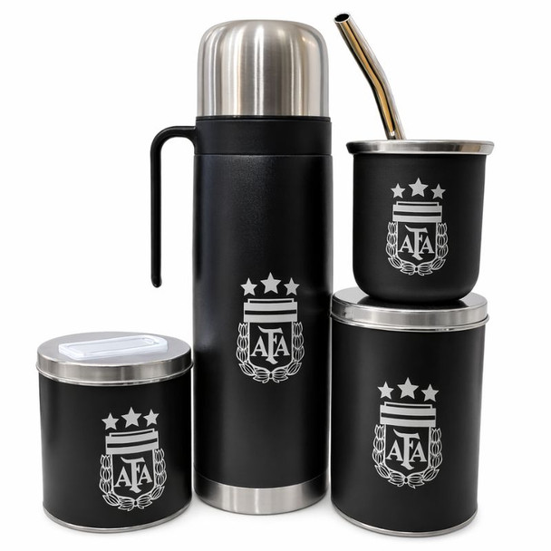 AFA Argentina 3 Stars Mate Set with Stainless Steel Mate, Thermos with Handle & Accessories