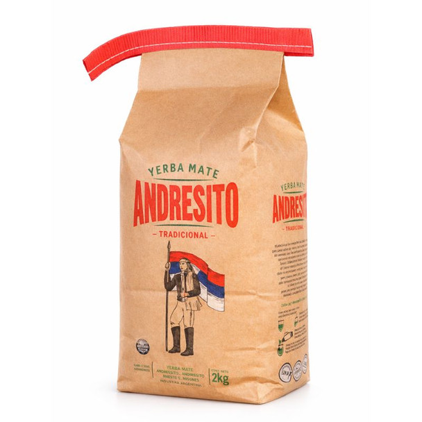 Andresito Traditional Yerba Mate Gluten Free with Stems, 2 kg / 4.41 lb