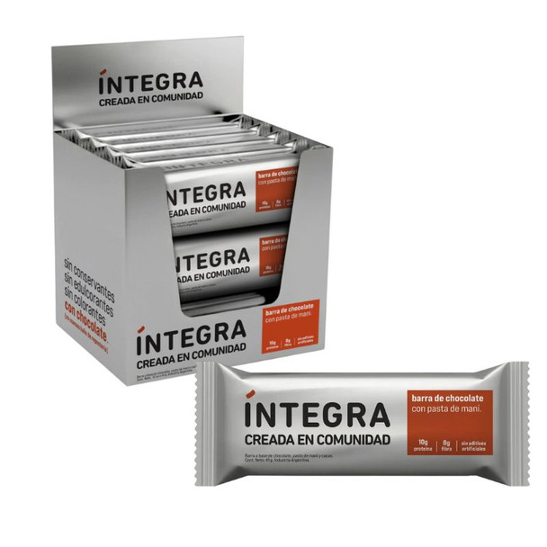 Íntegra Chocolate Peanut Butter Protein Bar, 492 g / 17.35 oz (box of 12)