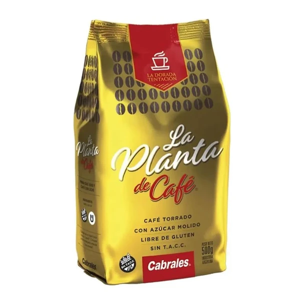 Cabrales La Planta de Café Ground Coffee with Sugar, 500 g / 17.64 oz