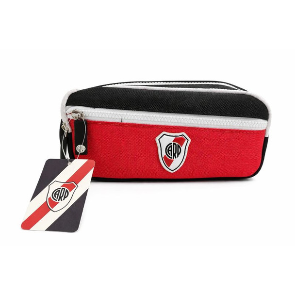River Plate Official Triple Zipper Pencil Case Black, White & Red