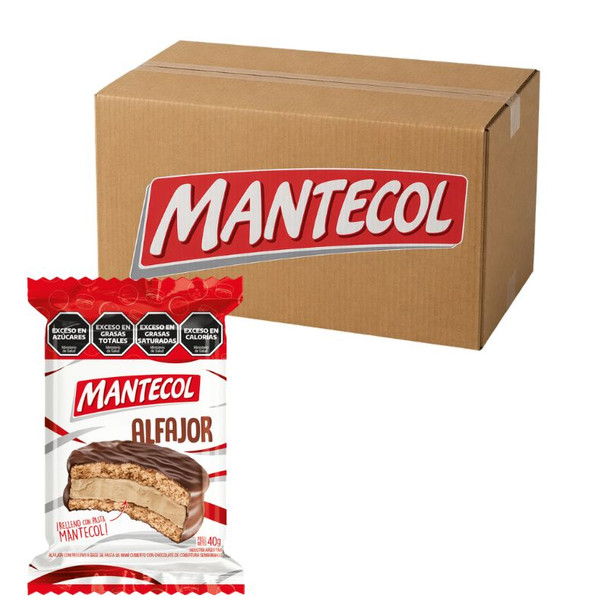 Mantecol Alfajor with Peanut Paste Filling & Dark Chocolate Wholesale Bulk Box, 40 g / 1.41 oz ea (24 count per box)