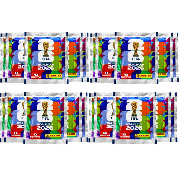 Panini FIFA World Cup 2026 – 20 Packs of Stickers, Official Licensed (Each Pack Contains 7 Stickers, 140 Total Stickers)