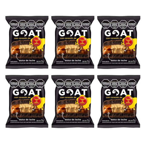 Bon o Bon Goat Alfajor with Dulce de Leche & Peanut Filling, 450 g 15.87 oz (pack of 6) 