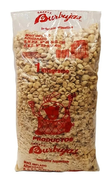 Tutucas Maíz Inflado Azucarado Sugary Puffed Corn Super Party Bag, 1 kg / 2.2 lb