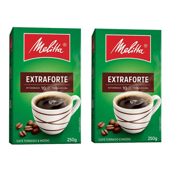 Melitta Extra Strong Vacuum-Sealed Ground Coffee, 250 g / 8.82 oz (pack of 2)