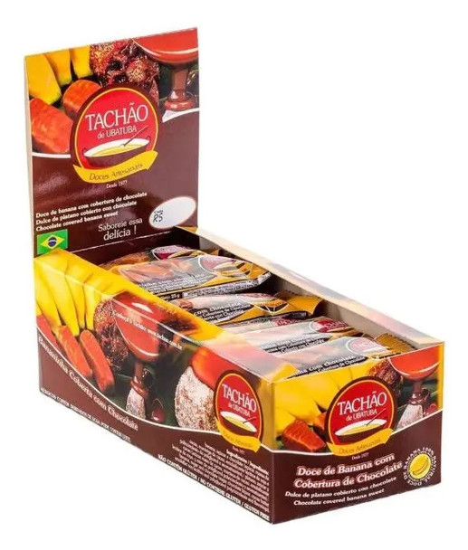 Tachão Chocolate-Covered Banana Candy Bites, 600 g / 21.16 oz (box of 24)