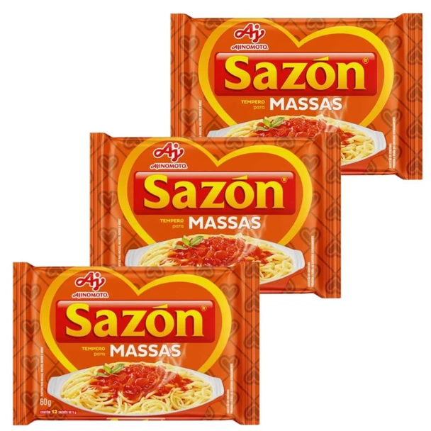 Ajinomoto Sazón Pasta Seasoning Mix Sachets, 60 g / 2.12 oz (pack of 3)