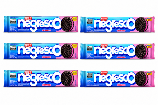 Nestlé Negresco Strawberry Creme Sandwich Cookies, 90 g / 3.17 oz (pack of 6)