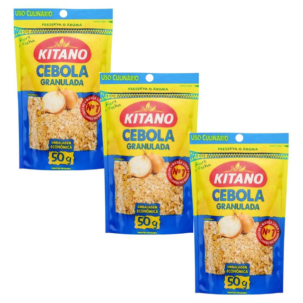 Kitano Granulated Onion Seasoning, 50 g / 1.76 oz (pack of 3)