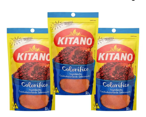Kitano Annatto Seasoning Powder (Colorífico), 80 g / 2.82 oz (pack of 3)